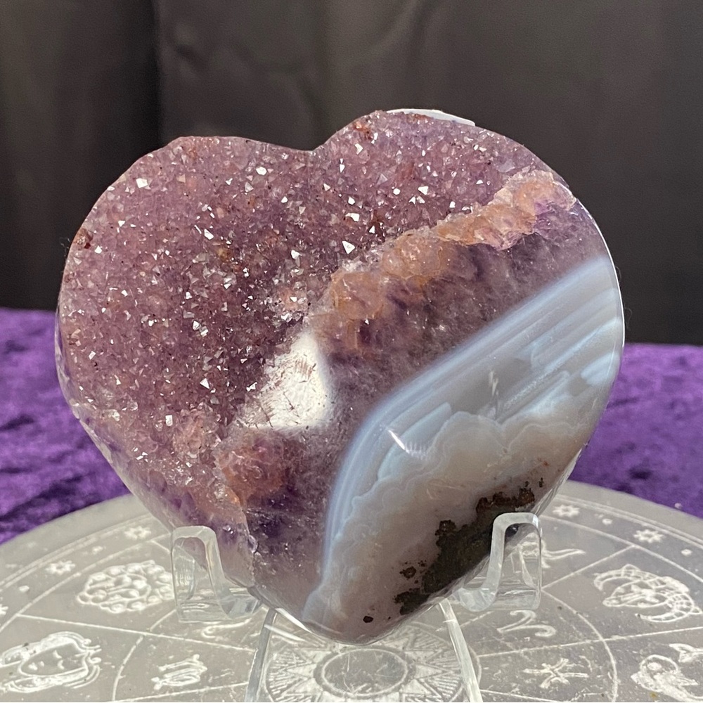 Pink Sugar Amethyst Agate Heart 💜✨💜
PSA1